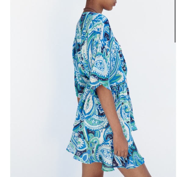 Zara flowy blue dress - Picture 3 of 7